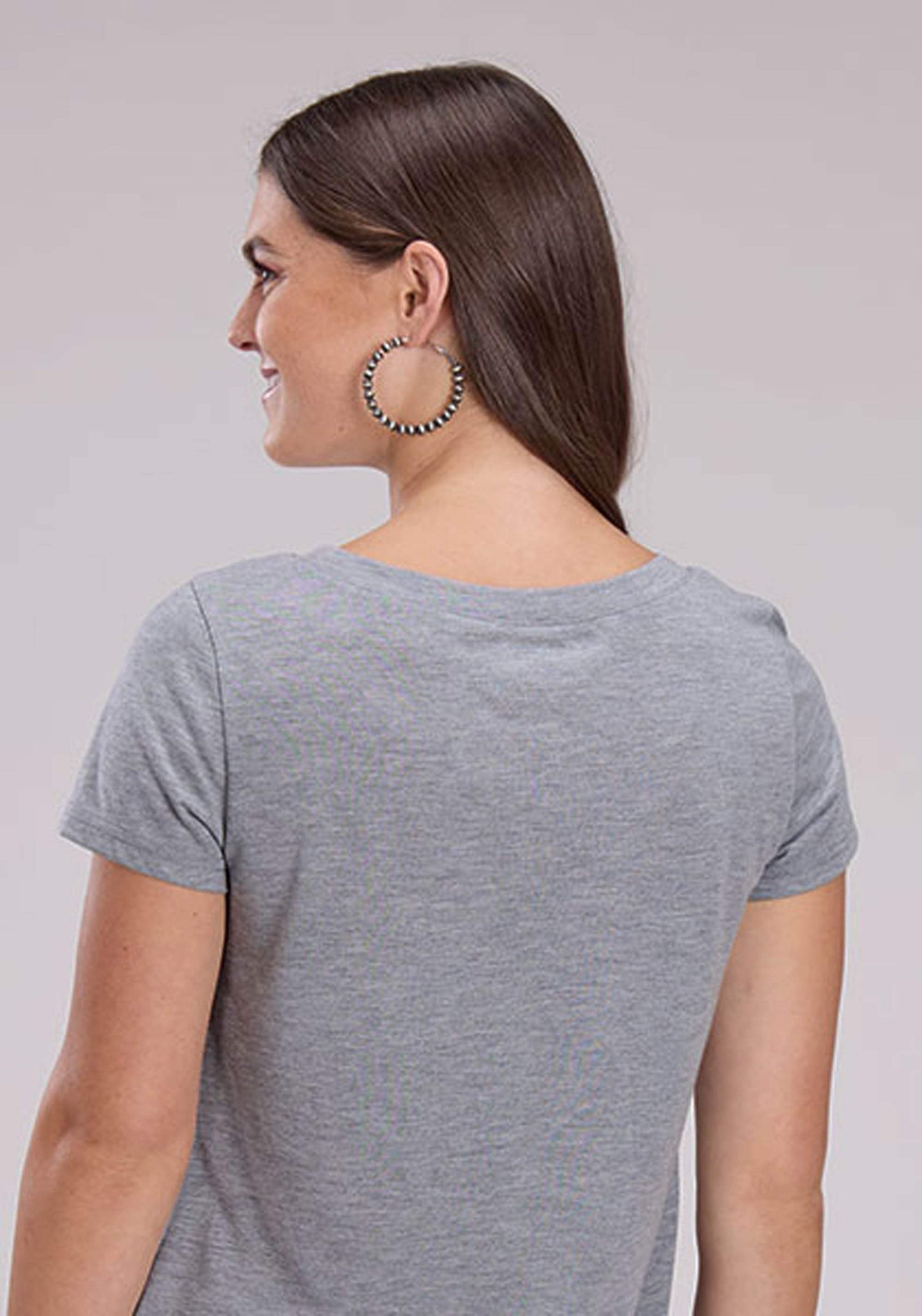 Roper Womens Short Sleeve Pullover Poly Rayon Jersey Crew Neck Tee Western Shirt - Roper - Flyclothing LLC