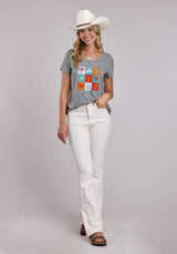 Womens Roper Poly Rayon Heather Grey T-shirt - Roper - Flyclothing LLC