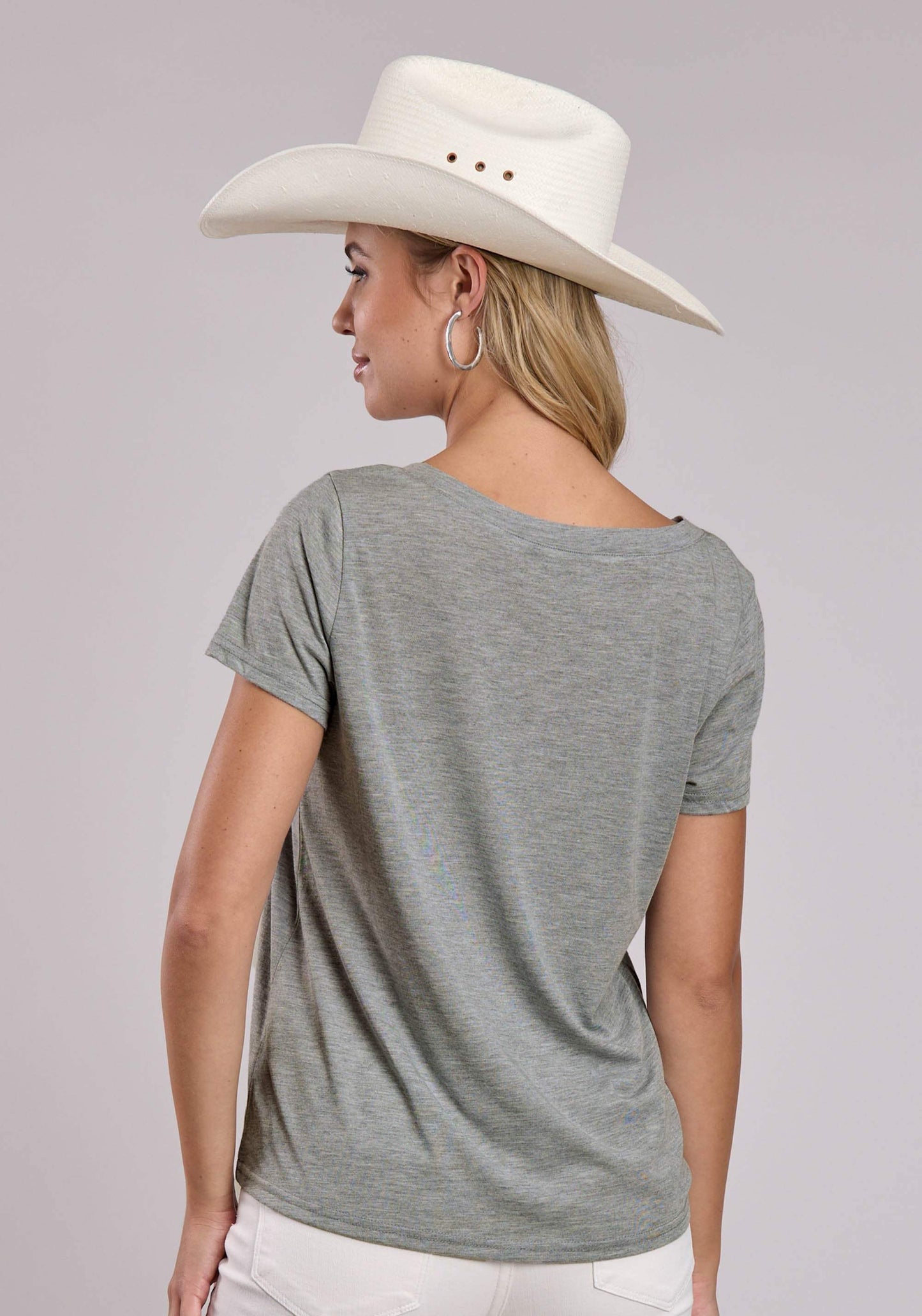 Womens Roper Poly Rayon Heather Grey T-shirt - Roper - Flyclothing LLC