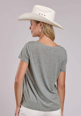 Womens Roper Poly Rayon Heather Grey T-shirt - Roper - Flyclothing LLC