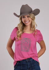Womens Roper Poly Rayon Jersey Short Sleeve Shirt
