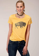 Roper Womens Short Sleeve Knit Poly Rayon Short Sleeve Tee Top - Roper - Flyclothing LLC