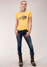 Roper Womens Short Sleeve Knit Poly Rayon Short Sleeve Tee Top - Roper - Flyclothing LLC