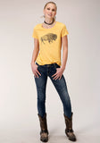 Roper Womens Short Sleeve Knit Poly Rayon Short Sleeve  Tee Top - Roper