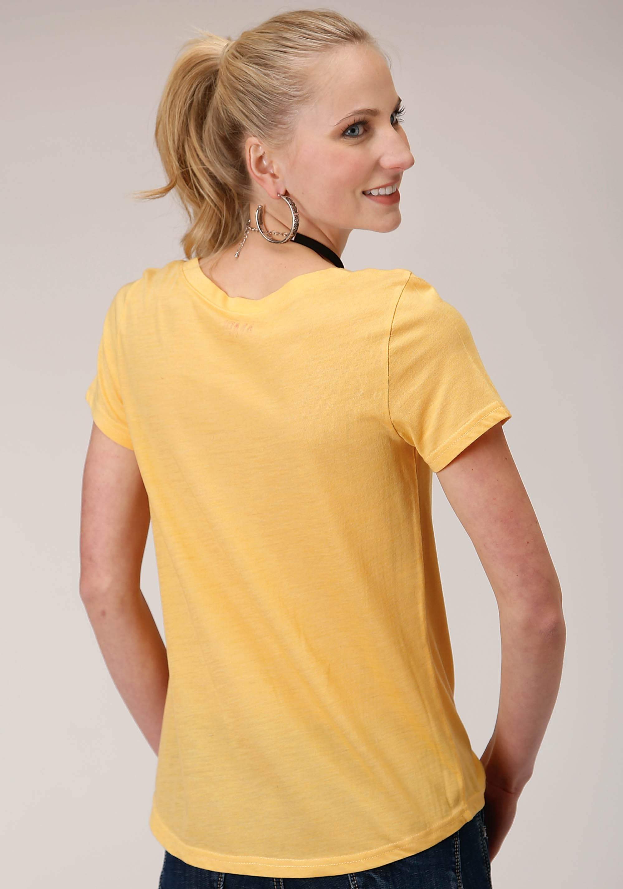 Roper Womens Short Sleeve Knit Poly Rayon Short Sleeve Tee Top - Roper - Flyclothing LLC