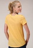 Roper Womens Short Sleeve Knit Poly Rayon Short Sleeve  Tee Top - Roper