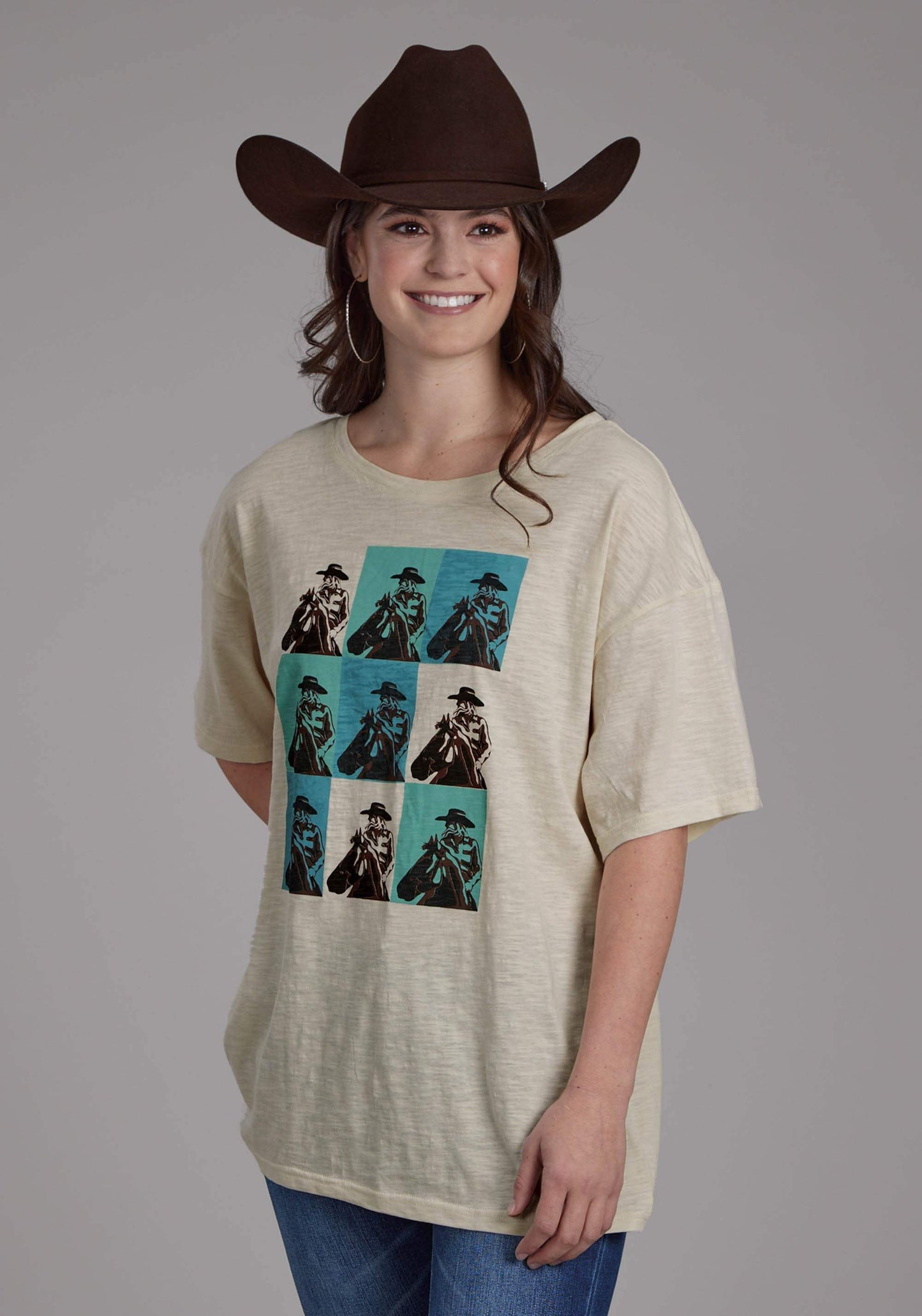 Roper Womens Cotton Slub Jersey Tee Short Sleeve Pullover Western Shirt - Roper - Flyclothing LLC
