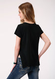 Roper Womens Short Sleeve Knit Poly Rayon Jersey S S Tee Top - Roper