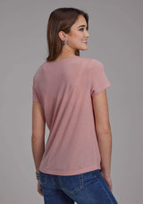 Roper Womens Poly Rayon Ss Tee Short Sleeve Pullover Western Shirt - Roper - Flyclothing LLC