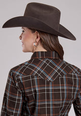 Womens Roper Arrow Dobby Long Sleeve Snap Shirt