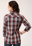 Roper Womens Long Sleeve Snap Southwest Plaid Western Shirt - Roper