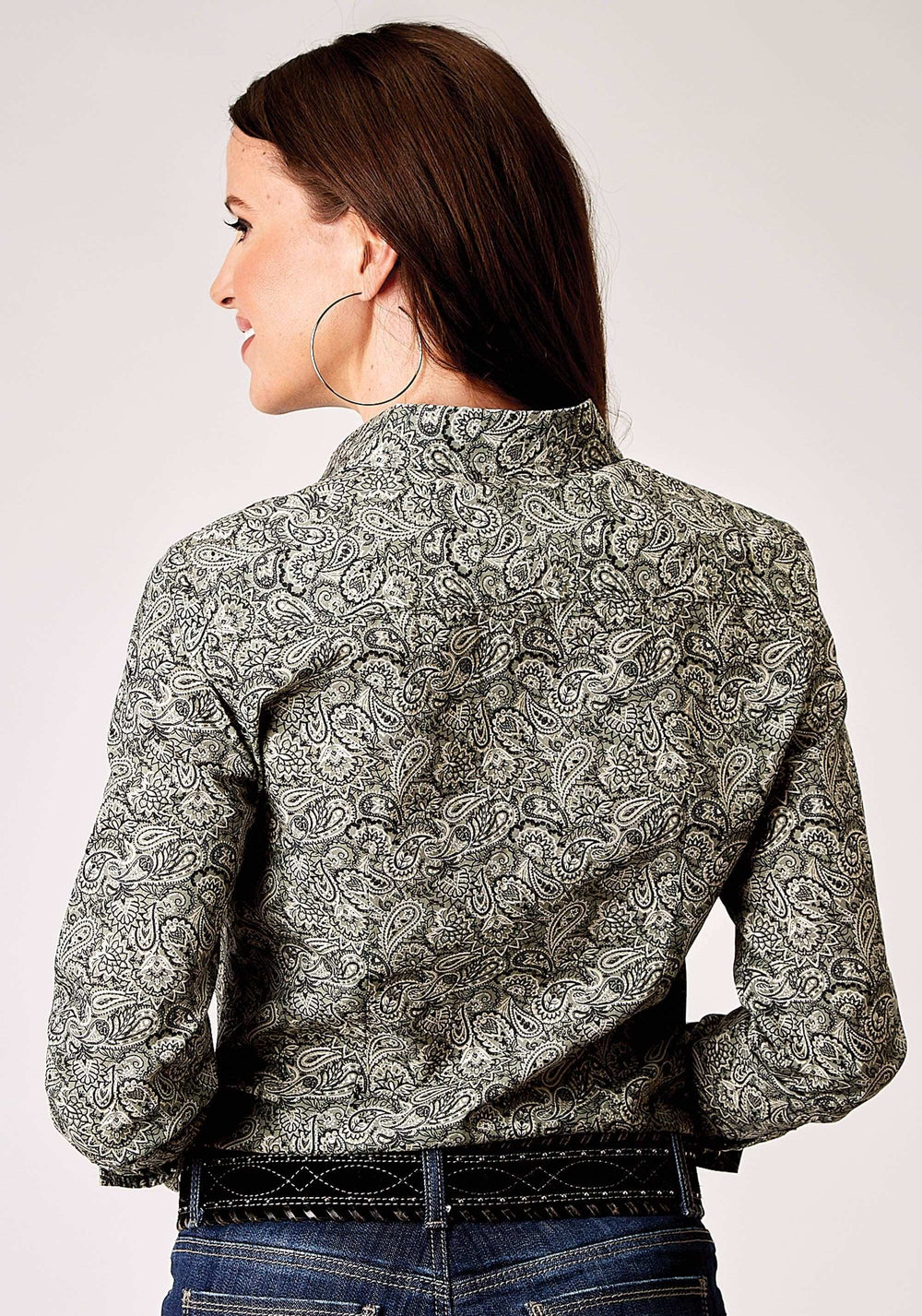 Roper Womens Long Sleeve Snap Estampa Paisley Western Shirt - Roper - Flyclothing LLC