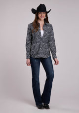 Womens Roper Archive Paisley Print Long Sleeve Snap Shirt
