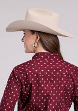 Roper Womens Long Sleeve Snap Mini Aztec Western Shirt