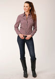 Roper Womens Long Sleeve Snap Western Diamond Print Western Shirt - Roper