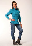 Roper Womens Long Sleeve Snap Ikat Aztec Western Shirt - Roper