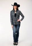 Roper Womens Long Sleeve Snap Aztec Stripe Western Shirt - Roper