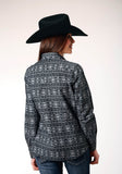 Roper Womens Long Sleeve Snap Aztec Stripe Western Shirt - Roper