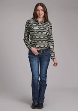 Roper Womens Santa Fe Aztec Long Sleeve Snap Western Shirt - Roper - Flyclothing LLC