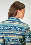 Roper Womens Long Sleeve Snap Aztec Blanket Print Western Shirt - Roper