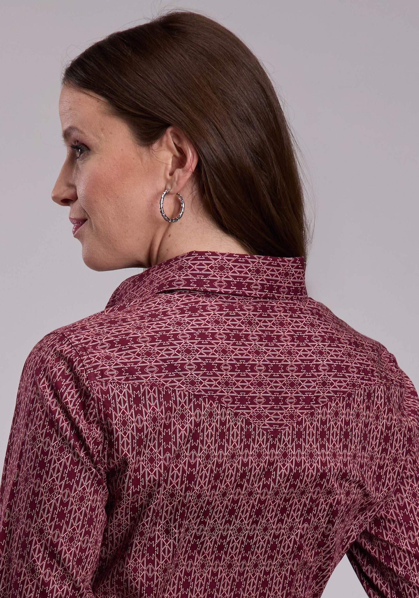 Roper Womens Long Sleeve Snap Linear Aztec Print Western Shirt - Roper - Flyclothing LLC