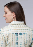 Roper Womens Long Sleeve Snap Vertical Aztec Stripe Western Shirt - Roper