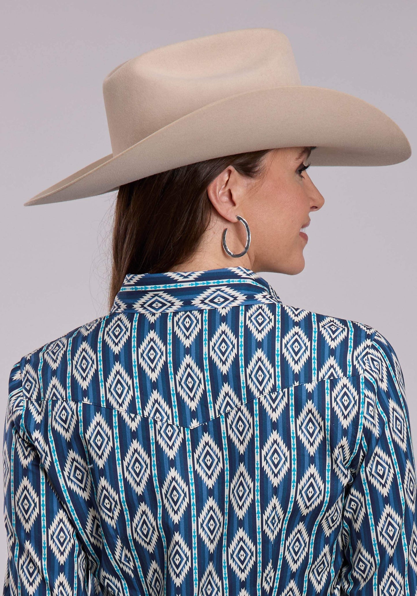 Womens Roper Vertical Serape Print Long Sleeve Snap Shirt - Roper - Flyclothing LLC