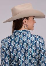 Womens Roper Vertical Serape Print Long Sleeve Snap Shirt - Roper - Flyclothing LLC