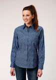 Roper Womens Long Sleeve Snap Medallion Paisley Western Shirt - Roper