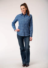 Roper Womens Long Sleeve Snap Medallion Paisley Western Shirt - Roper - Flyclothing LLC