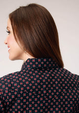 Roper Womens Long Sleeve Snap Cottage Foulard Western Shirt - Roper - Flyclothing LLC
