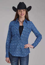 Roper Womens Saphire Ornamental Long Sleeve Snap Western Shirt - Roper - Flyclothing LLC