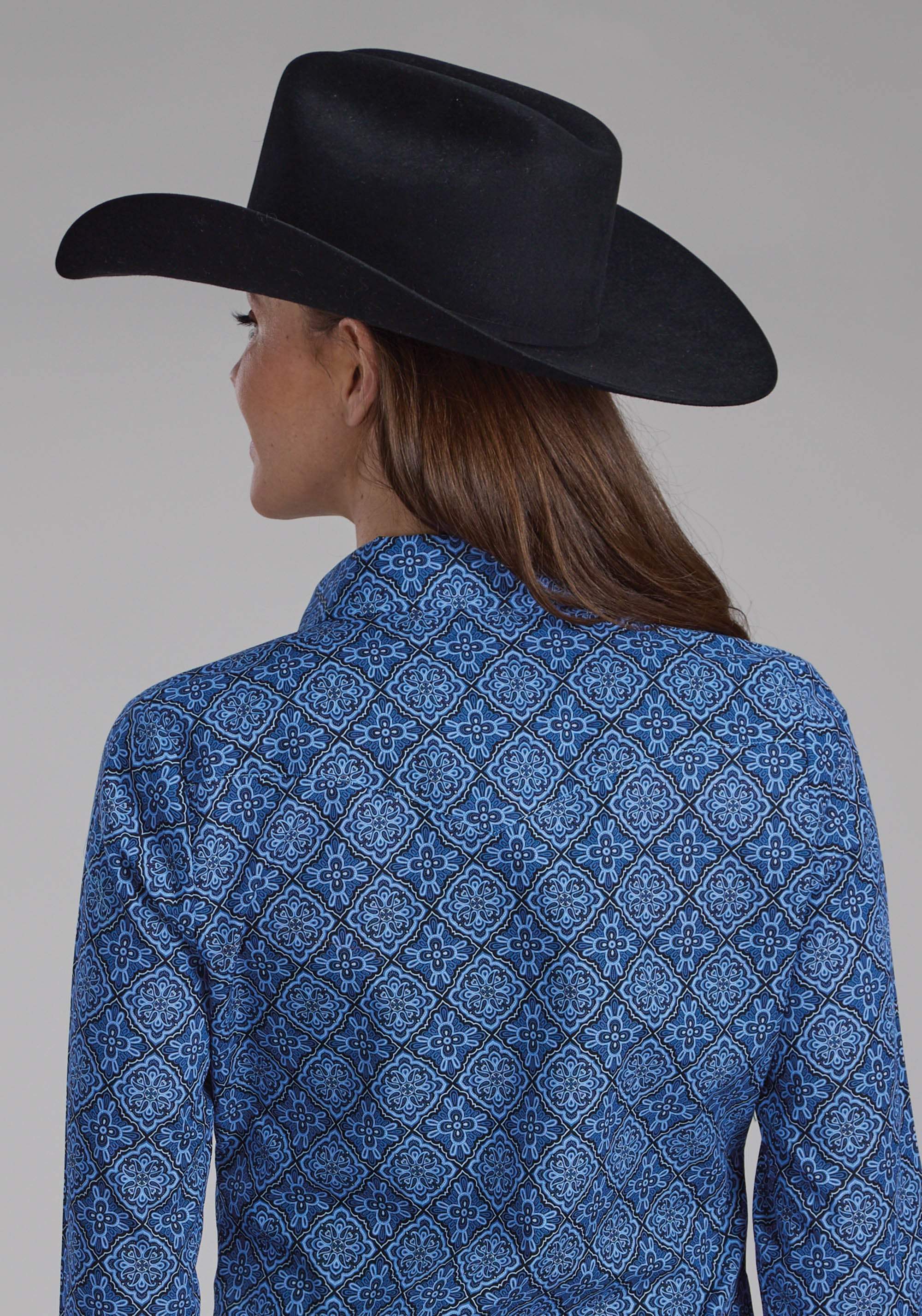 Roper Womens Saphire Ornamental Long Sleeve Snap Western Shirt - Roper - Flyclothing LLC