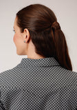 Roper Womens Long Sleeve Snap Diamond Star Geo Western Shirt - Roper
