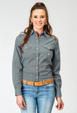 Roper Womens Long Sleeve Snap Frontier Foulard Western Shirt - Roper