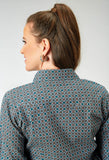 Roper Womens Long Sleeve Snap Frontier Foulard Western Shirt - Roper