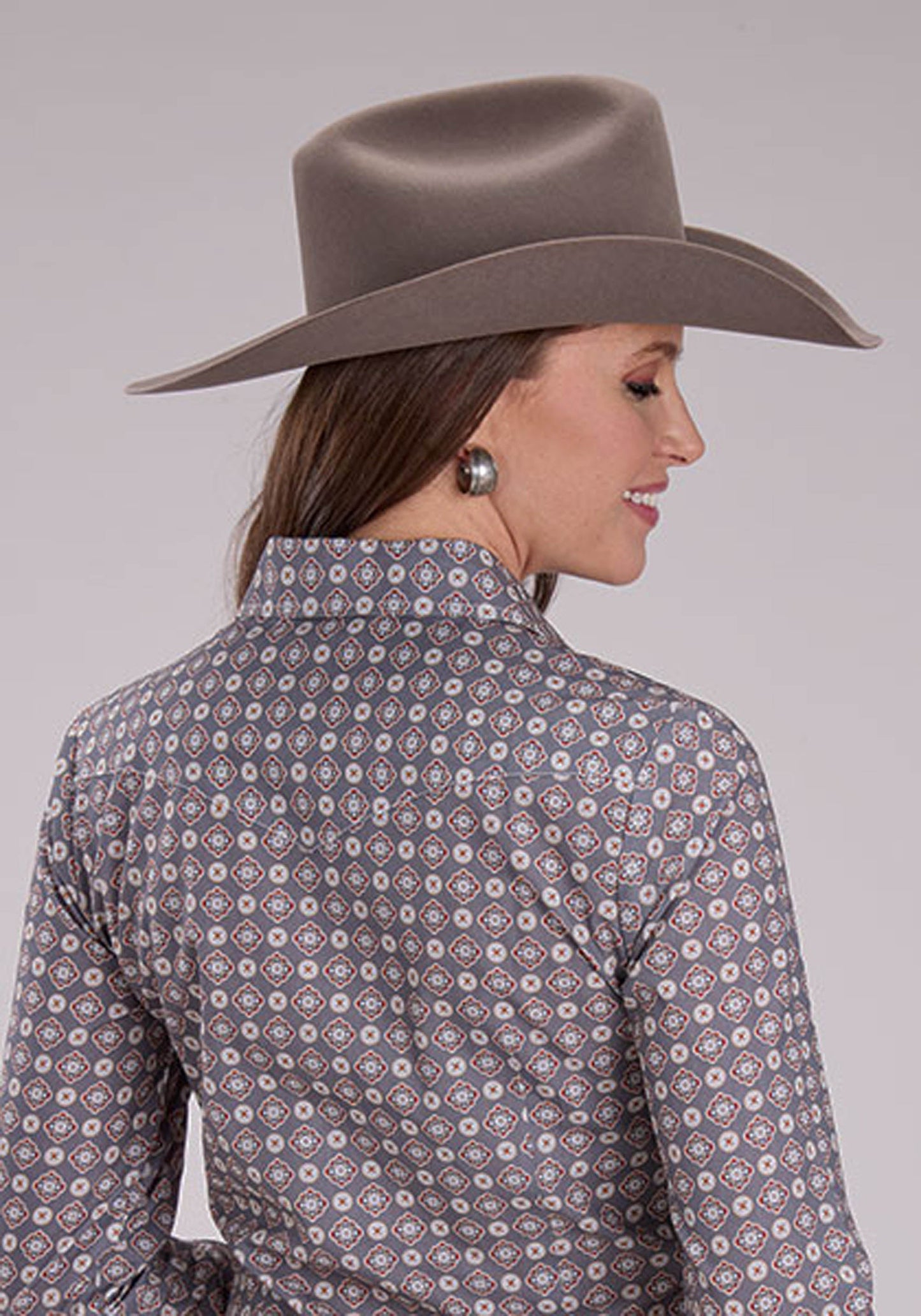 Roper Womens Medallion Foulard Long Sleeve Snap Western Shirt