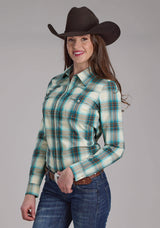 Roper Womens Taos Ombre Plaid Long Sleeve Snap Western Shirt - Roper - Flyclothing LLC
