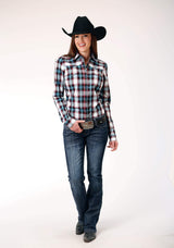 Roper Womens Long Sleeve Snap West Plaid Western Shirt - Roper - Flyclothing LLC