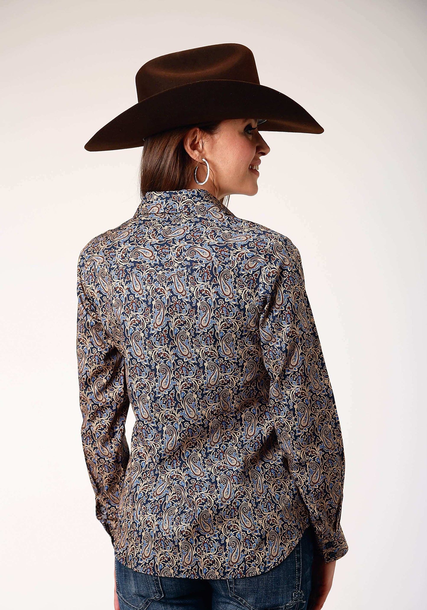 Roper Womens Long Sleeve Button Vintage Paisley Western Shirt - Roper - Flyclothing LLC