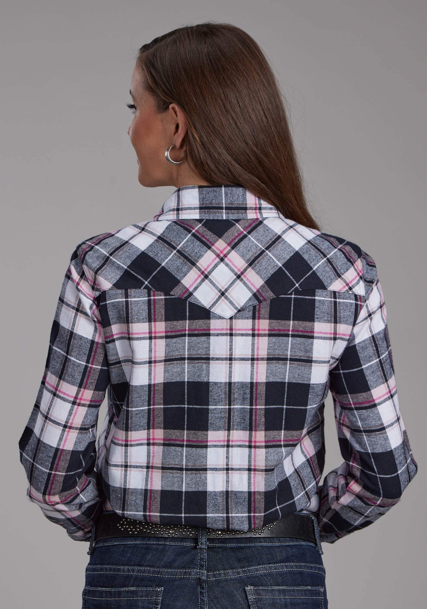 Roper Womens Unlined Flannel Shirt Long Sleeve Snap Western Shirt - Roper - Flyclothing LLC