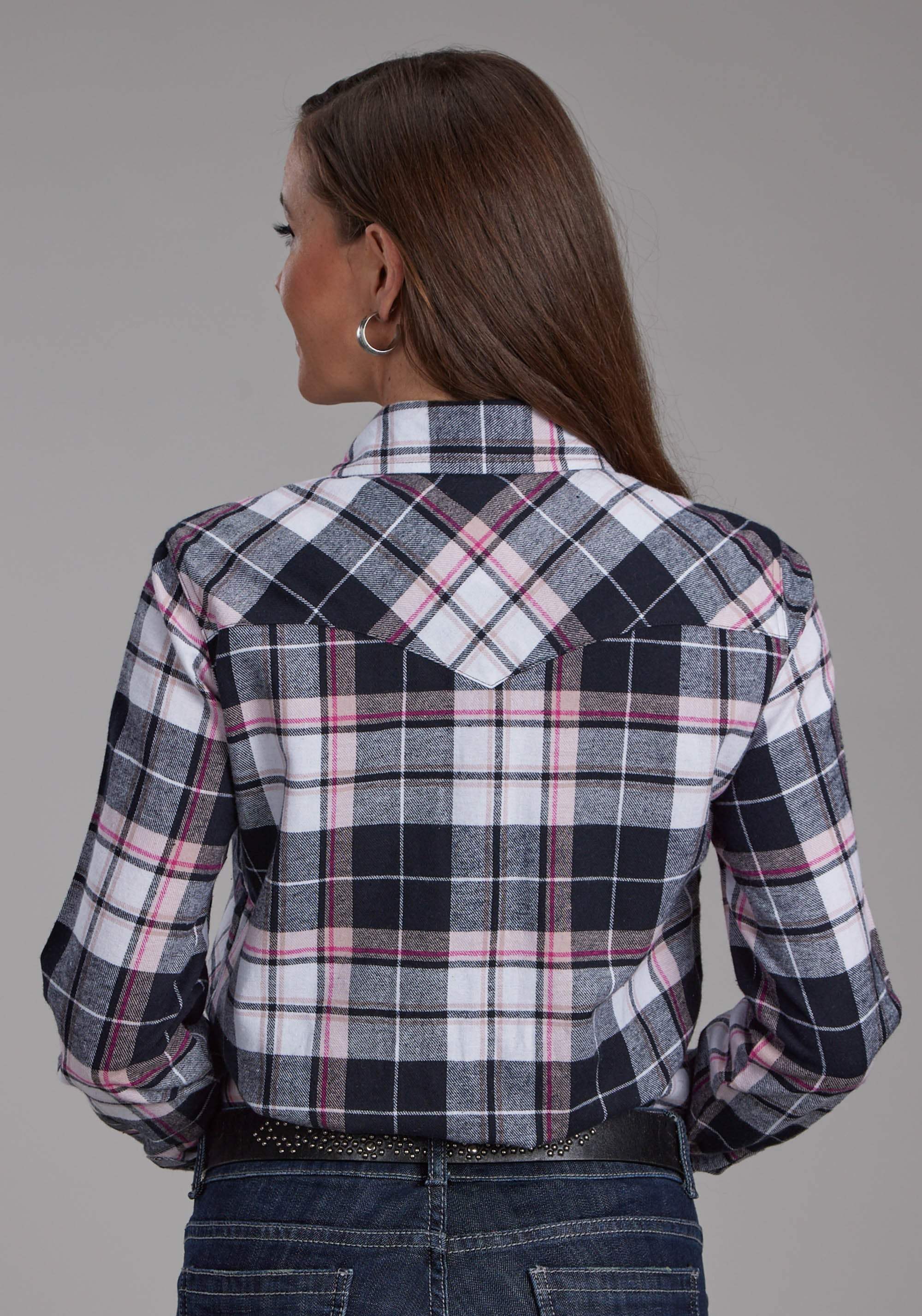 Roper Womens Unlined Flannel Shirt Long Sleeve Snap Western Shirt - Roper - Flyclothing LLC