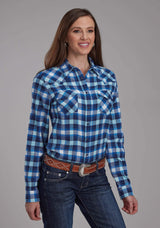 Roper Womens Unlined Flannel Shirt Long Sleeve Snap Western Shirt - Roper - Flyclothing LLC