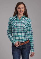 Roper Womens Unlined Flannel Shirt Long Sleeve Snap Western Shirt - Roper - Flyclothing LLC