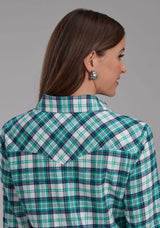 Roper Womens Unlined Flannel Shirt Long Sleeve Snap Western Shirt - Roper - Flyclothing LLC