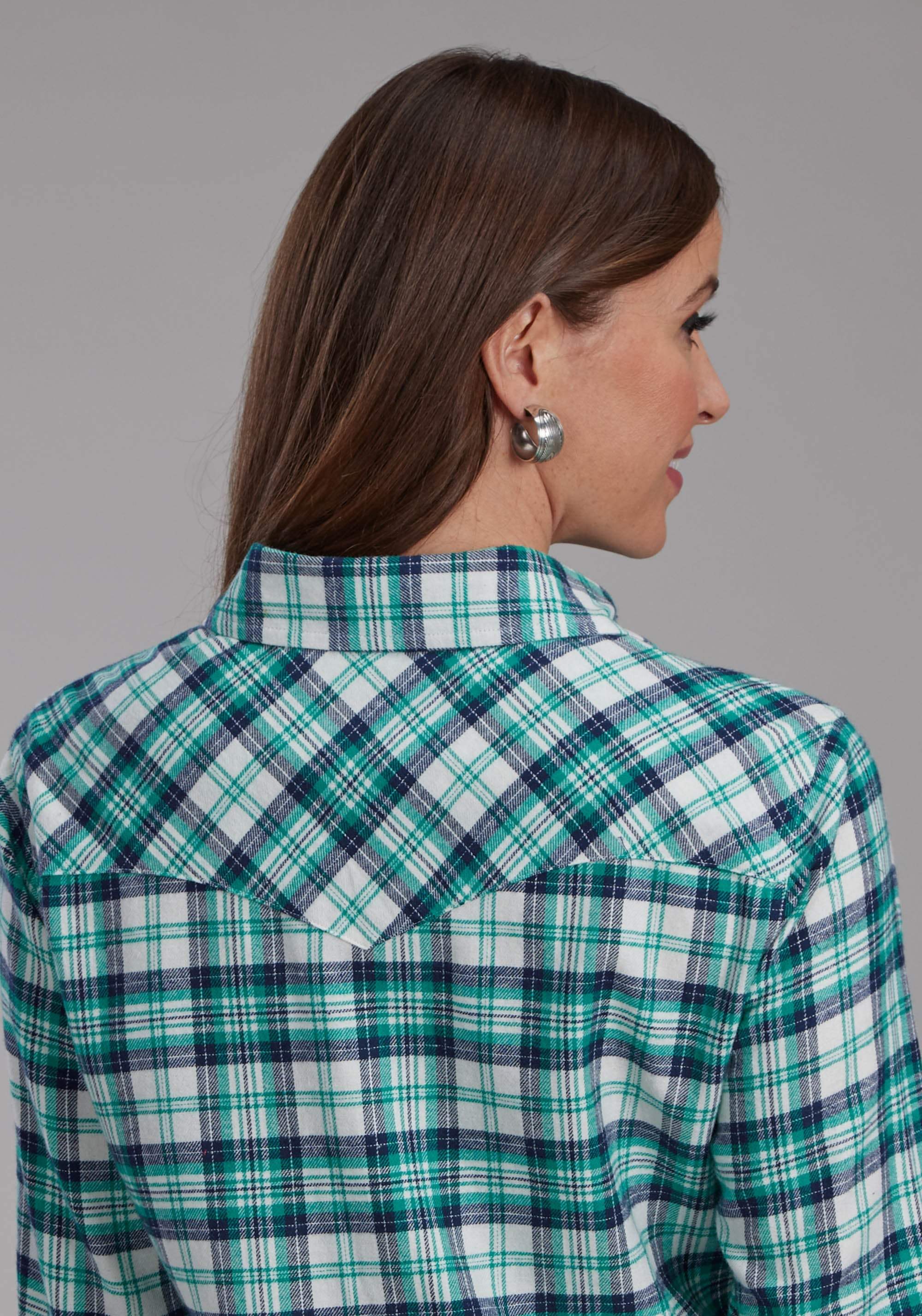 Roper Womens Unlined Flannel Shirt Long Sleeve Snap Western Shirt - Roper - Flyclothing LLC