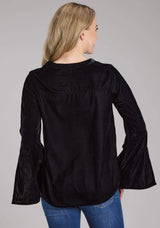 Roper Womens Poly Velvet Peasant Blouse Long Sleeve Pullover Western Shirt - Roper - Flyclothing LLC