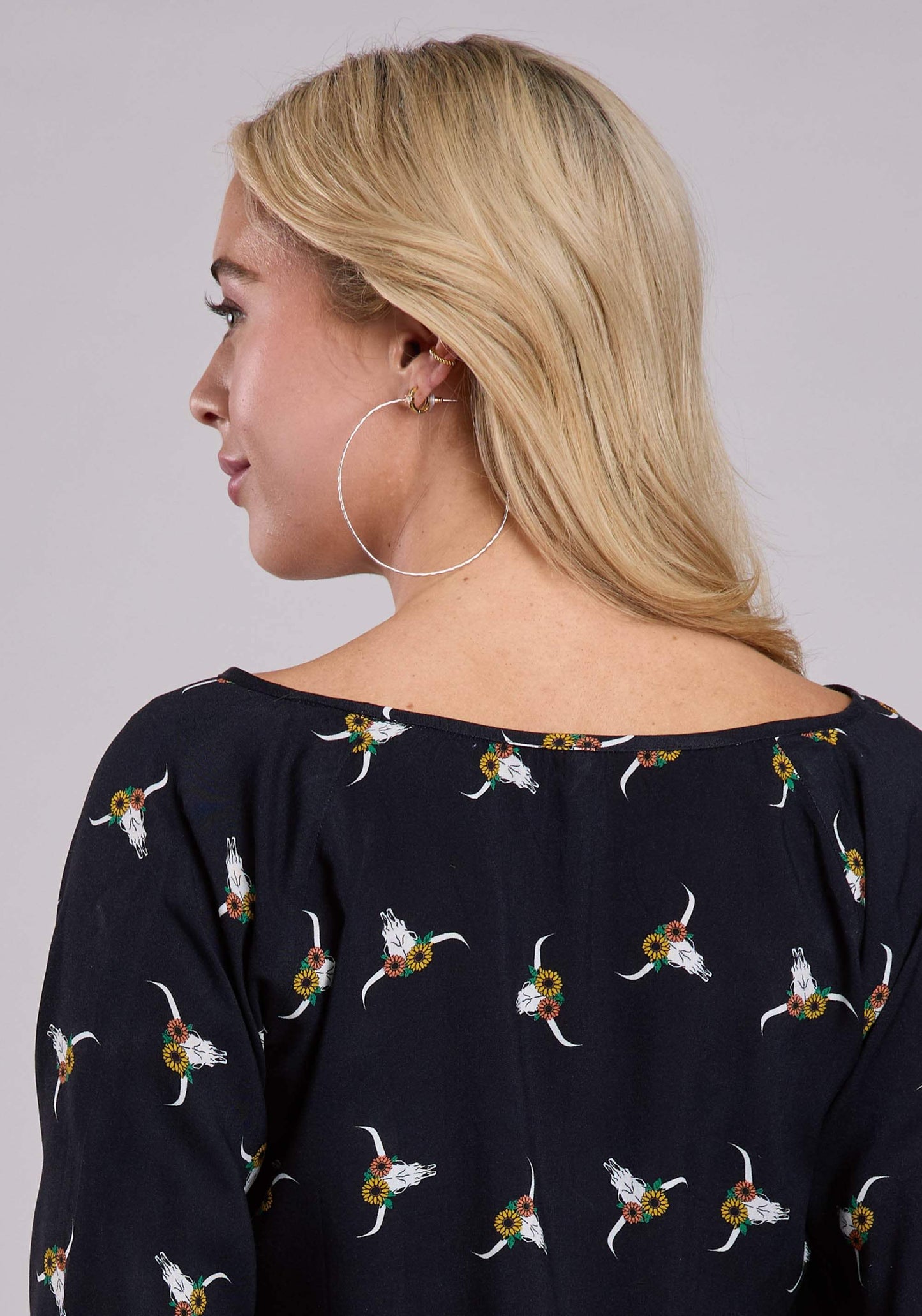 Roper Womens Long Sleeve Button Skull Print Blouse Western Shirt - Roper - Flyclothing LLC