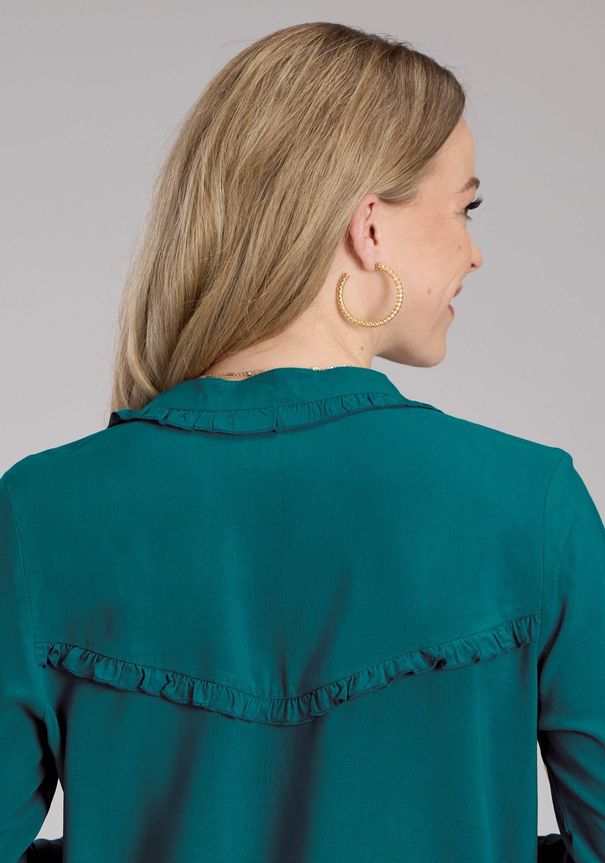 Roper Womens Rayon Challis Peasant Blouse Long Sleeve Button Western Shirt - Roper - Flyclothing LLC
