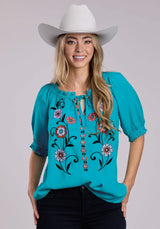 Womens Roper Rayon Challis Peasant Blouse - Roper - Flyclothing LLC